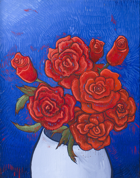 Vase of Roses 2 a Faisal Khouja