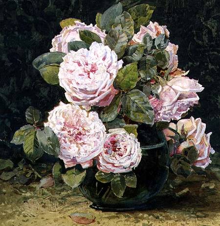 Roses in a Green Bowl a Fanny W. Currey