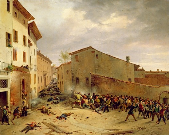 The Battle of 31st March 1849 in the Via delle Consolazioni in Brescia a Faustino Joli