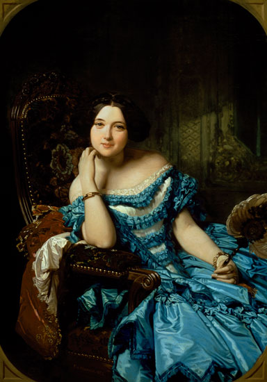 Portrait of Amalia de Llano u Dotres (1821-74), Countess of Vilches a Federico de Madrazo y Kuntz