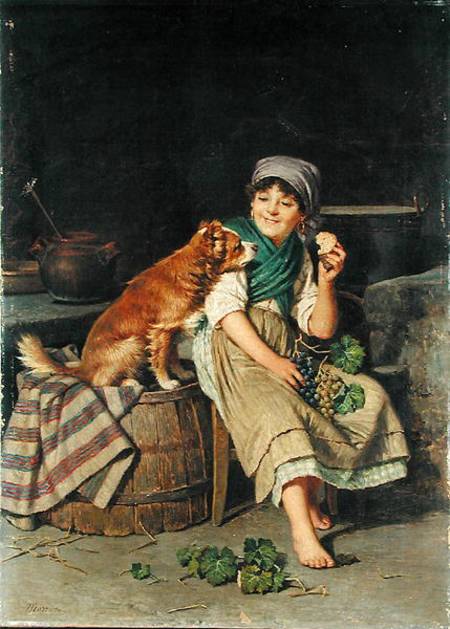 Girl with Dog a Federico Mazzotta