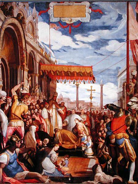 Frederick Barbarossa (c.1123-90) Pays Public Homage to Pope Alexander III (1105-81) a Federico Zuccari