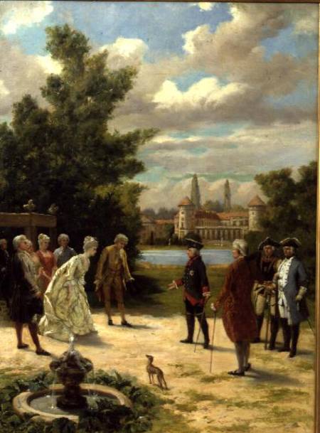 Frederick the Great (1712-86) at Rheinsburg Castle a Fedor Poppe