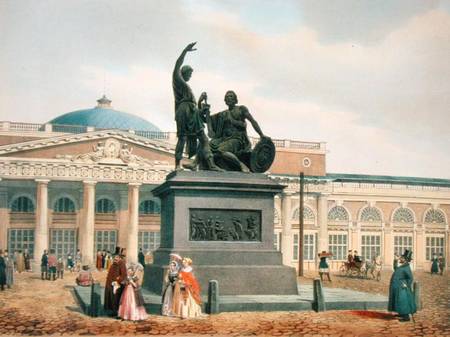 The Minin and Pozharsky monument in Moscow a Felix Benoist