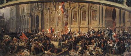 Alphonse de Lamartine (1790-1869) Rejecting the Red Flag at the Hotel-de-Ville, Paris a Felix Philippoteaux