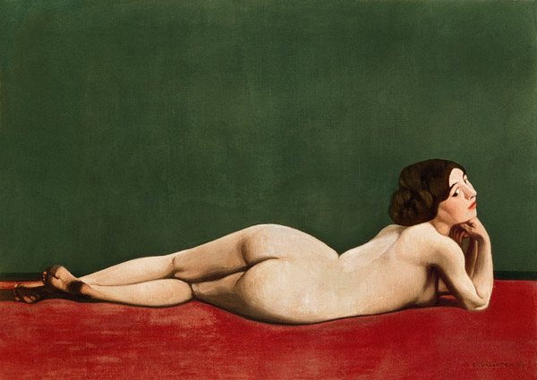 Nude Stretched out on a Piece of Cloth a Felix Vallotton