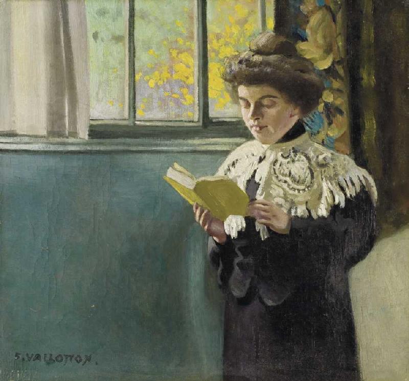 Lesende am Fenster a Felix Vallotton
