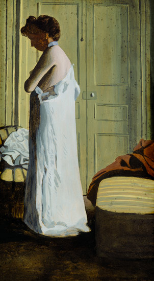 Nude in an Interior, Woman Removing her Shirt a Felix Vallotton