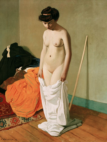 F.Vallotton / Standing Nude, Undressing a Felix Vallotton