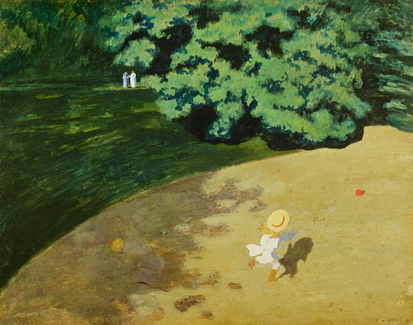 The Balloon or Corner of a Park with a Child Playing with a Balloon a Felix Vallotton