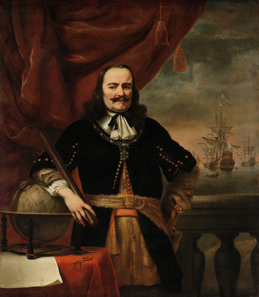 Michiel de Ruyter als Admiralsleutnant a Ferdinand Bol