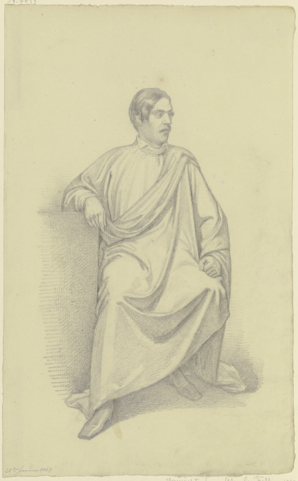Bildnis eines Mannes im Mantel a Ferdinand Fellner