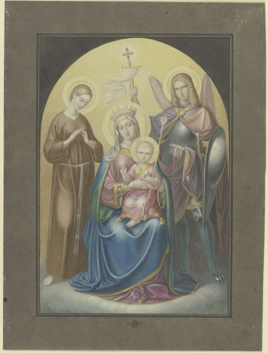 Madonna mit dem Heiligen Michael und der Heiligen Euphrosina a Ferdinand Fellner
