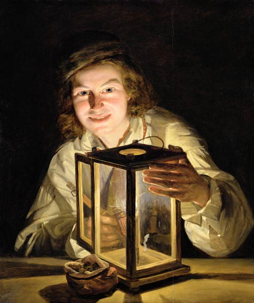 The Young Stableboy with a Stable Lamp a Ferdinand Georg Waldmüller