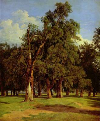 Old elms in the Prater a Ferdinand Georg Waldmüller