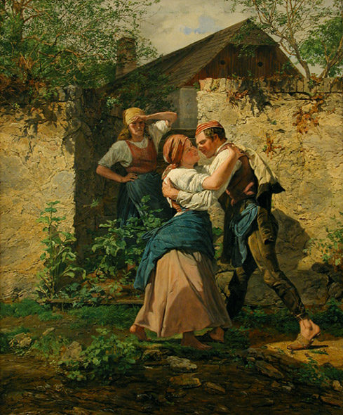 Peasant Lovers a Ferdinand Georg Waldmüller