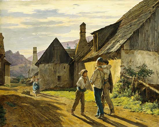 Coming home from the war a Ferdinand Georg Waldmüller