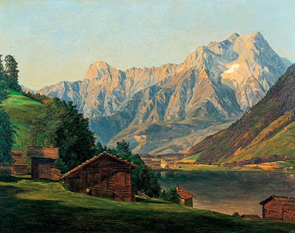 Der Zellersee mit dem Steinernen Meer a Ferdinand Georg Waldmüller