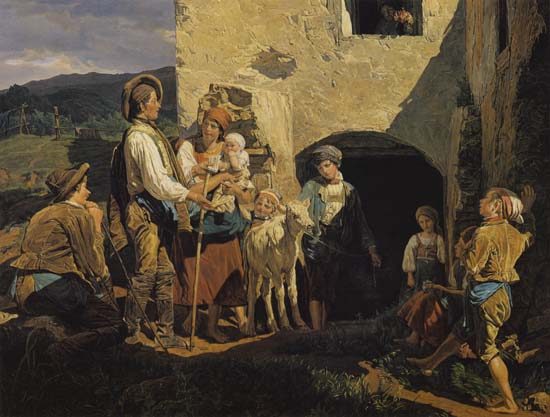 The forced sale (the last calf) a Ferdinand Georg Waldmüller