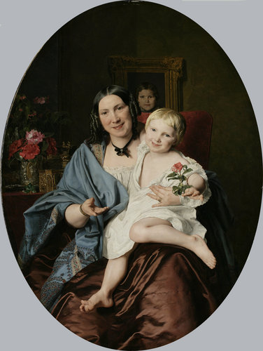 Frau mit Kind/Unbekannte Dame mit einem Kinde a Ferdinand Georg Waldmüller