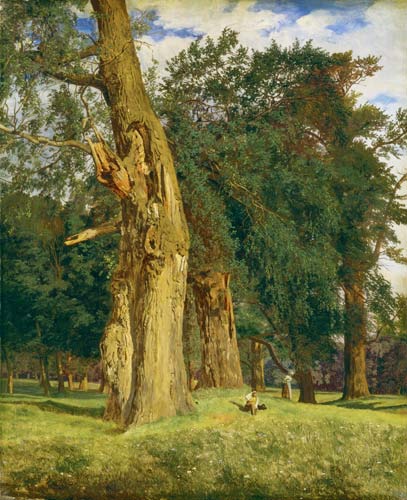 Old elms in Prater a Ferdinand Georg Waldmüller