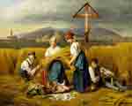 The harvest (at Zell at the lake) a Ferdinand Georg Waldmüller