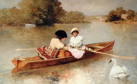 Boating on the Seine a Ferdinand Heilbuth