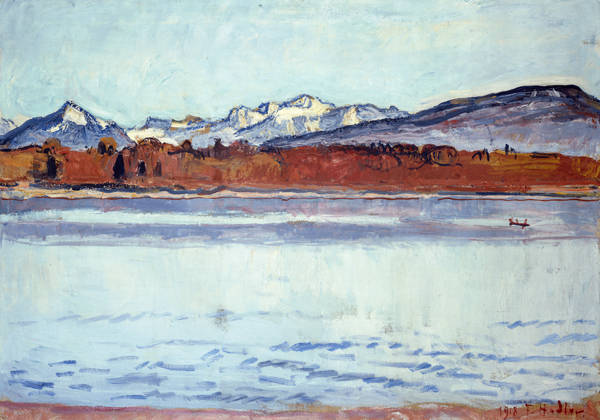 The snow-covered Montblanc chain a Ferdinand Hodler