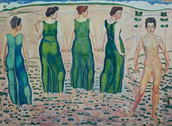 Juvenile of the woman admired (first setting) a Ferdinand Hodler