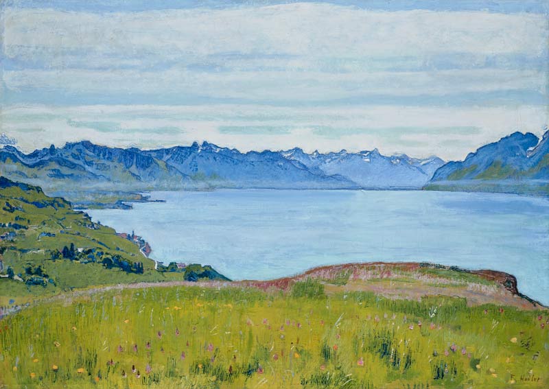 Paesaggio al lago di Ginevra a Ferdinand Hodler