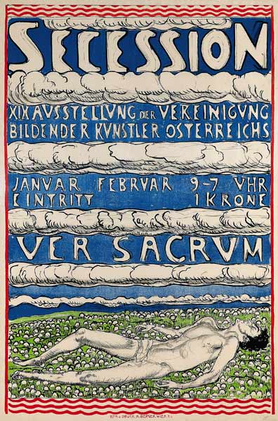 Poster for the 19th exhibition of the Secession a Ferdinand Hodler