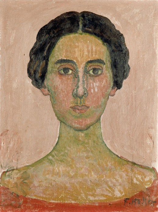Portrait of Valentine Godé-Darel (Head of French woman) a Ferdinand Hodler