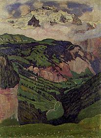Look from Isenfluh to the virgin. a Ferdinand Hodler