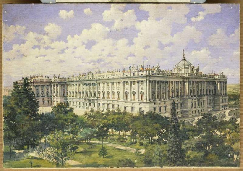 Der königliche Palast in Madrid. a Ferdinand Hodler