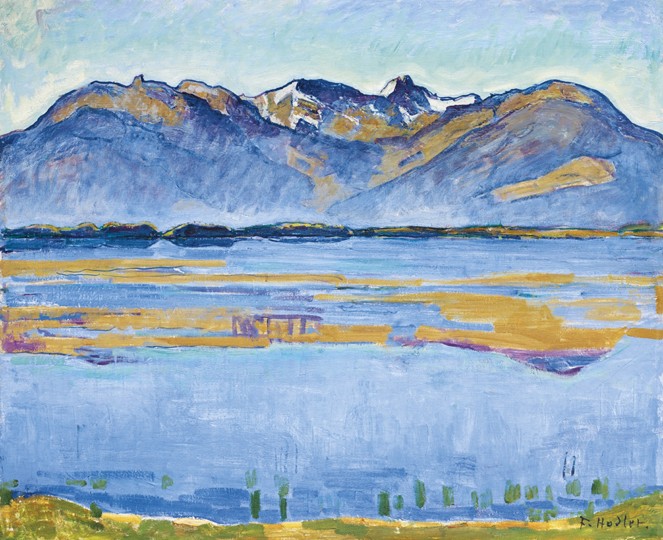 Montana landscape with Becs de Bosson and Vallon de Réchy a Ferdinand Hodler