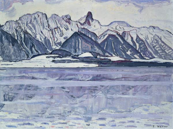 Stockhorn verschneit a Ferdinand Hodler