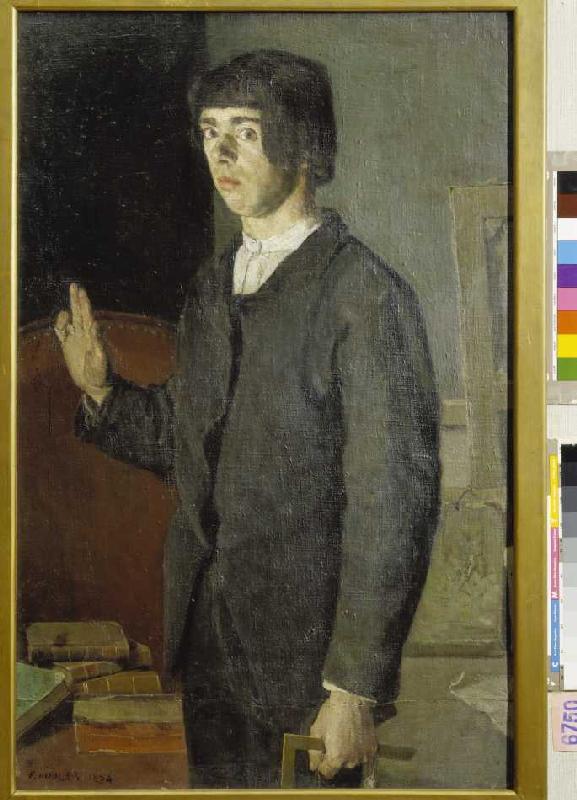 The studying (self-portrait) a Ferdinand Hodler