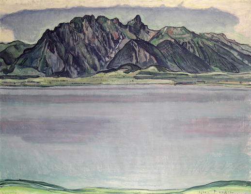 Thunersee with the Stockhorn Mountains, 1910 (oil on canvas) a Ferdinand Hodler