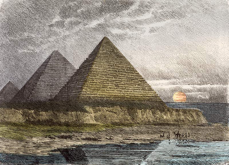 Giza, Pyramids a Ferdinand Jagemann