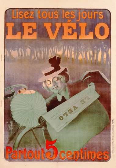 Advertisement for Le Velo, printed by Affiches Camis, Paris a Ferdinand Misti-Mifliez