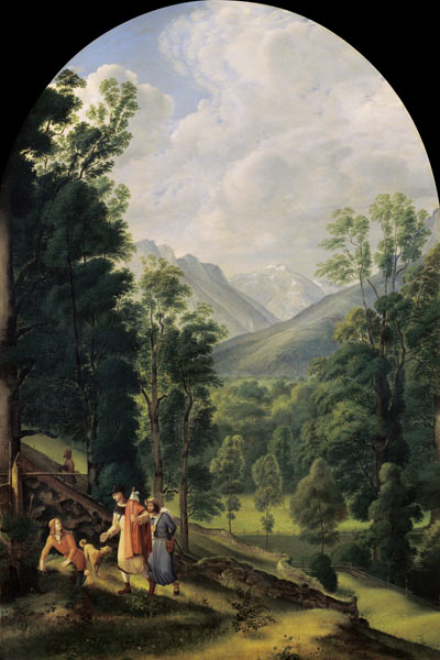 Berchtesgadener landscape. a Ferdinand Olivier