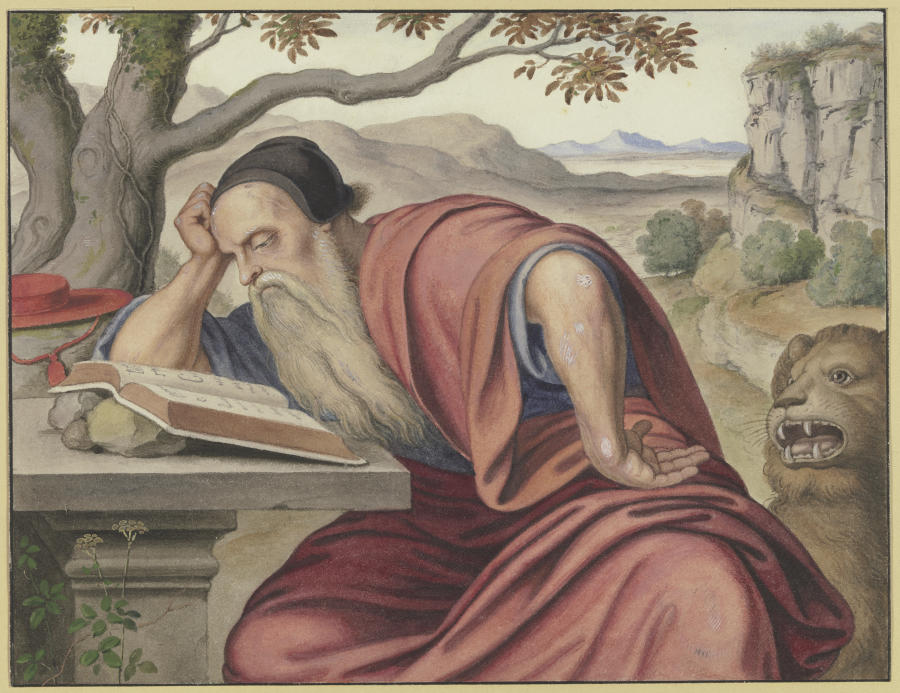 Der Heilige Hieronymus in einer Landschaft, lesend a Ferdinand Olivier