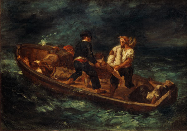 After the shipwreck. a Ferdinand Victor Eugène Delacroix