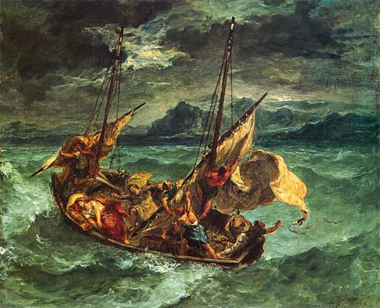 Christ on the lake Genezareth a Ferdinand Victor Eugène Delacroix