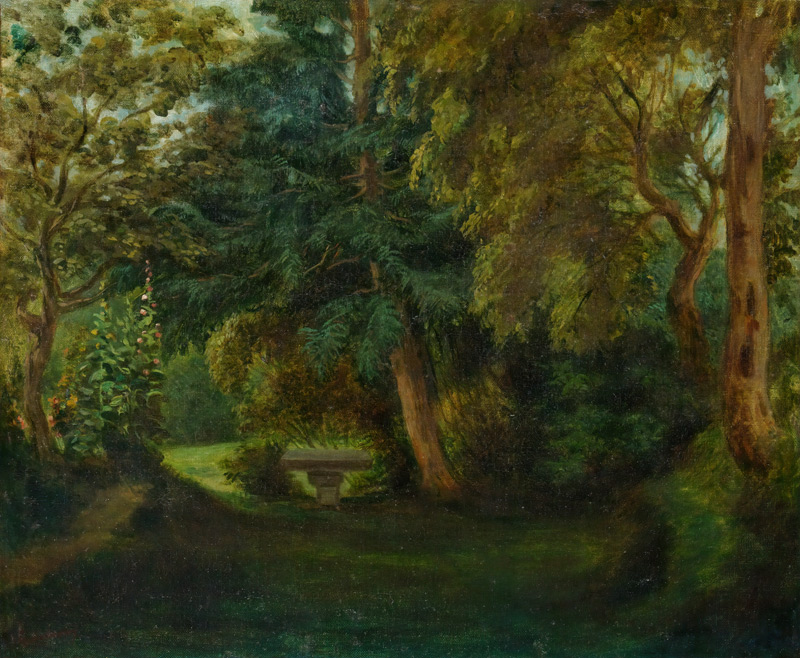 George Sand's Garden at Nohant a Ferdinand Victor Eugène Delacroix