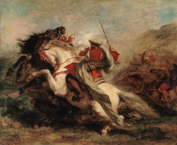 Kollision maurischer Reiter a Ferdinand Victor Eugène Delacroix