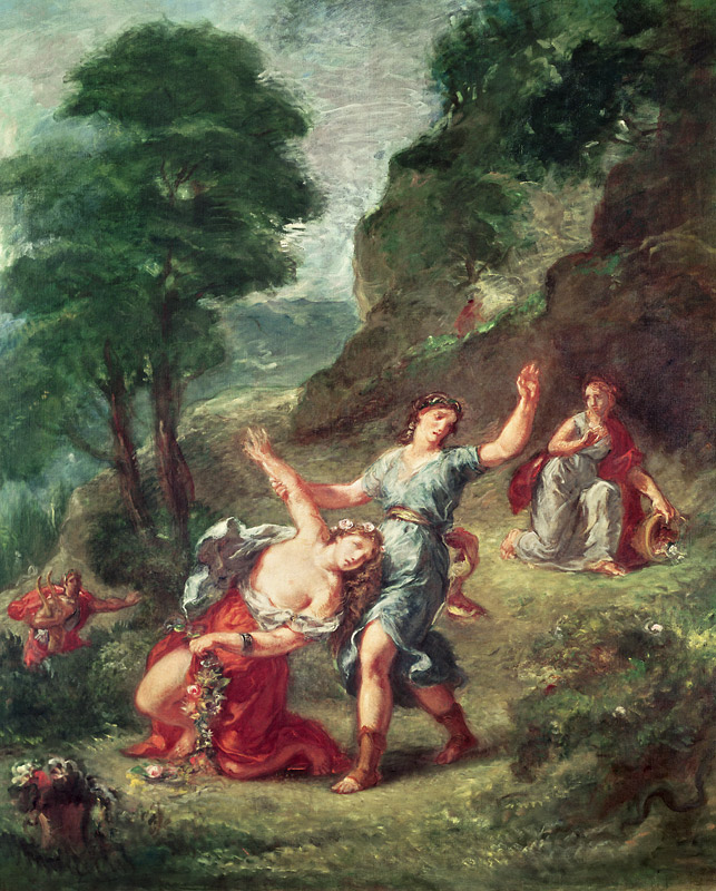 Orpheus and Eurydice, Spring from a series of the Four Seasons a Ferdinand Victor Eugène Delacroix