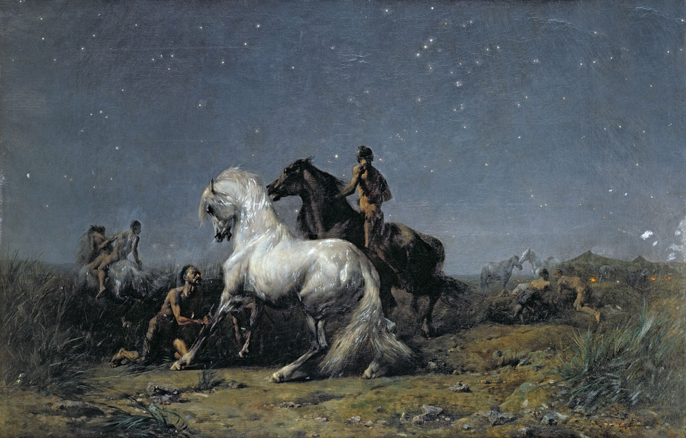 The Horse Thieves a Ferdinand Victor Eugène Delacroix