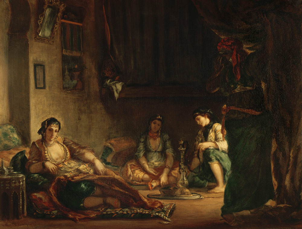 The Women of Algiers in their Harem, 1847-49 a Ferdinand Victor Eugène Delacroix