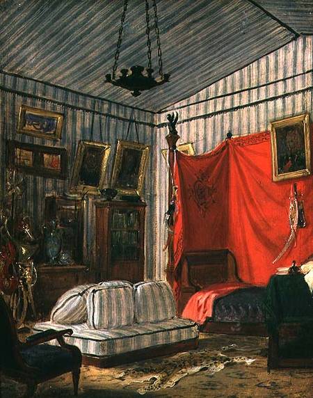 The Apartments of the Count of Mornay, rue de Verneuil, Paris study for 'Interior of an apartment wi a Ferdinand Victor Eugène Delacroix